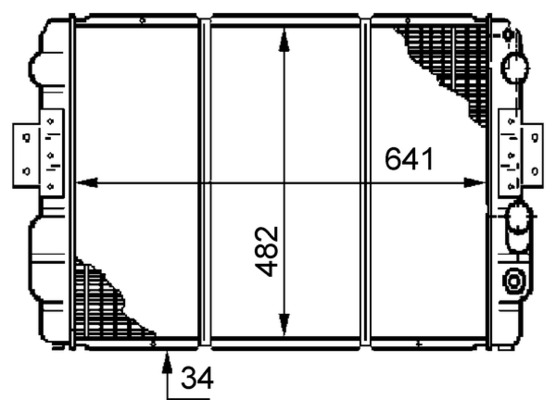 Kühler, Motorkühlung - CR633000S MAHLE - 0000093824070, 0103.2238, 014V05