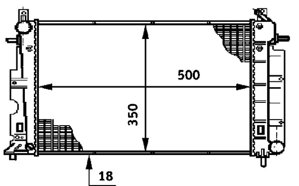 CR643000S, Kühler, Motorkühlung, Kühler, MAHLE, 0122.3008, 04729554, 100936, 125010, 190210N, 24905, 350213114500, 376720541, 47002025, 64038, 732119, DRM25011, QER1775, RA0240170, SB2025, 1223008, 4283339, 64038A, 8MK376720-541, 4288339, 4729554