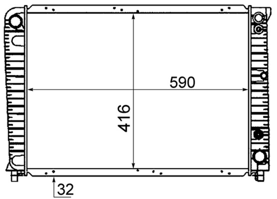 Radiator, engine cooling - CR654000S MAHLE - 0111.3002, 102386, 19946