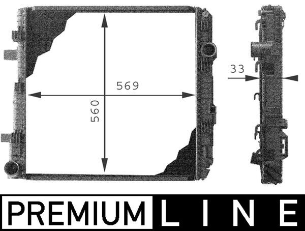 CR671000P, Chladič, chlazení motoru, Chladič, Chladič motoru, MAHLE, 0206.3012, 10578, 135100N, 31002188, 376721241, 404212, 53893, 62794A, 732985, 9705000503, KME188, ME2188, 62795, 733423, 8MK376721-241, A9705000503, 62795A