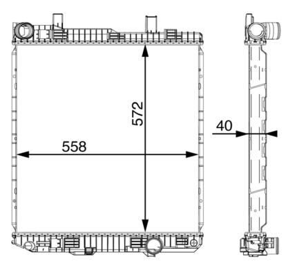 Chladič, chlazení motoru - CR674000S MAHLE - 0206.3011, 10576, 117M49