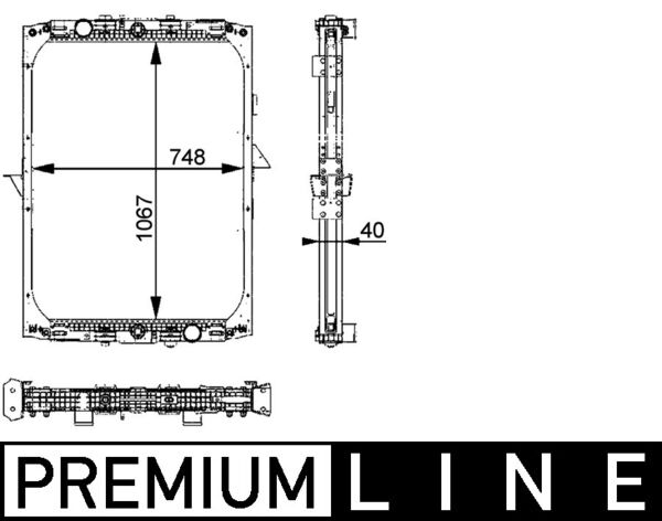 CR728000P, Chladič, chlazení motoru, Chladič, Chladič motoru, MAHLE, 136004, 1364465, 290009N, 376722281, 401124, 503196, 614170, 733509, DF2004, 136004/O, 1364465R, 509541, 61417A, 733531, DFA2004, 1617341, 519541, 1617341R, 1858774, 1858774R