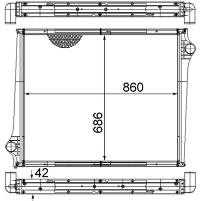 CR745000S, Radiator, engine cooling, Cooler, MAHLE, 0222.2006, 0440121, 0570473, 133004, 141M03, 270005N, 376724611, 404274, 46002012, 503604, 64068, 734294, KSC012, 02222056, 0570474, 404704, 509598, 64068A, 8MK376724611, M1410030, SC2012, 0570482, 519598, SC2012N, 1327249, 1365371, 1397435, 1408881, 1439504, 1442751