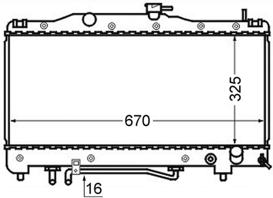 Kühler, Motorkühlung - CR746000S MAHLE - 028N24, 1640003100, 210510N