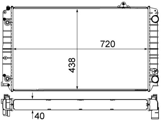 CR853000S, Kühler, Motorkühlung, Kühler, MAHLE, 03002252, 376735341, 480240N, 4D0121251R, 51587, 60239, AD060R006, AI2252, 8MK376735-341, AIA2252