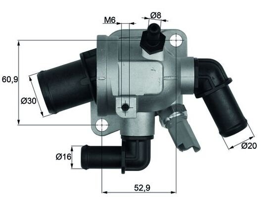 TI17388, Thermostat, coolant, Thermostat, MAHLE, 1338020, 180251, 3306021, 350003, 36284, 4006103, 410048.88D, 55194271, 627-88, 6981.88J, 78673, 820934, 862031588, 8MT354776-571, DTM88627, TH38588, 350003A, 55202373, TH38588G1, TH6981.88J, 55224022, 6338039, 93184200