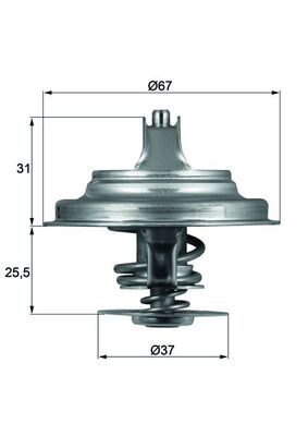 TX2587D, Thermostat, Kühlmittel, Thermostat, MAHLE, 00002722460, 035121113A, 069121113, 035121113B, 272246, 067121113, 272246-0, 273728, 069121113A, 3273728, 069121113S1, 35121113B, 6712111113, 67121113, 6912111113, 69121113, 13588, 14771, 1535.87/J, 247-88, 33518, 4049.87D, 670009, 78256S, 820027, 86202588, 8MT354774-081, 9000335, QTH206K, 304-192