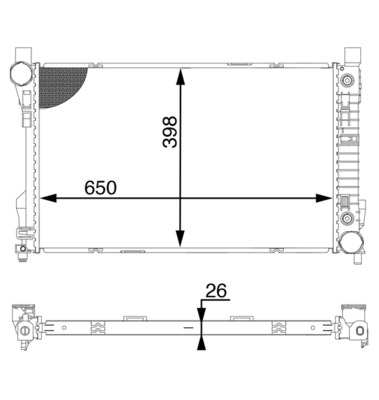 CR1604000S, Kühler, Motorkühlung, Kühler, MAHLE, 21400JY00A, 376777714, 58394, 637643