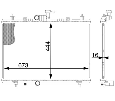 CR1606000S, Kühler, Motorkühlung, Kühler, MAHLE, 214007173R, 376777734, 58394, 637645, DRM23118, M023119A, RT2603, 21400JY20A