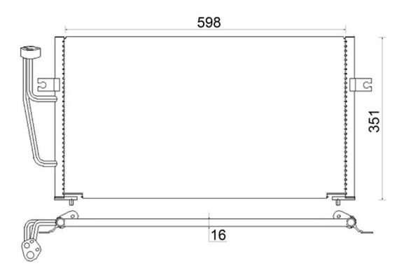 Condenser, air conditioning - AC193000S MAHLE - 0811.2013, 10-110-01069, 102565