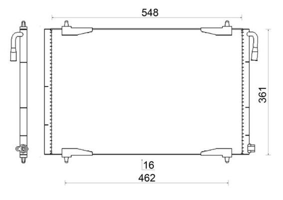 Kondensator, Klimaanlage - AC220001S MAHLE - 0808.3007, 10-110-01042, 1223208