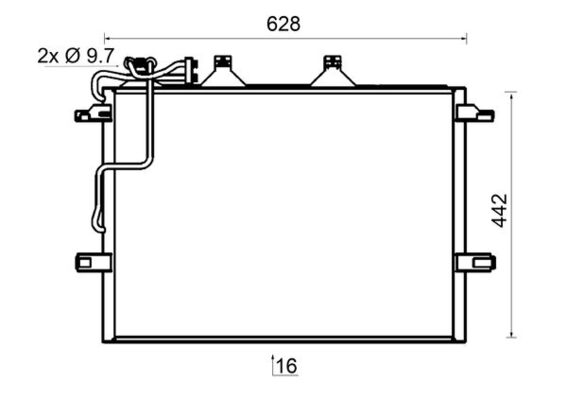 Condenser, air conditioning - AC318000S MAHLE - 0259055, 0806.2076, 103275