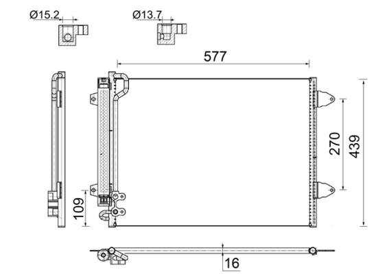 AC666000S, Condenser, air conditioning, Air-conditioning various, MAHLE, 042018N, 0810.3045, 104129, 260495, 350203617000, 351317544, 35614, 3C0820411, 3C0820411C, 43183, 58005225, 730M51, 814002, 82D0225573A, 888-0400385, 94831, AC888063, CN5318, DCN32013, TSP0225573, V15-62-1030, VN5225, VWA5225, 107031, 260748, 350203697000, 3C0820411E, 58005323, 8880400507, 8FC351317-544