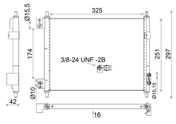 AC856000S, Kondensator, Klimaanlage, Klimaanlage verschiedene, MAHLE, 351344321, 5001875568, 92110MA10A, DN5432, 92110MA10D, DN5432D