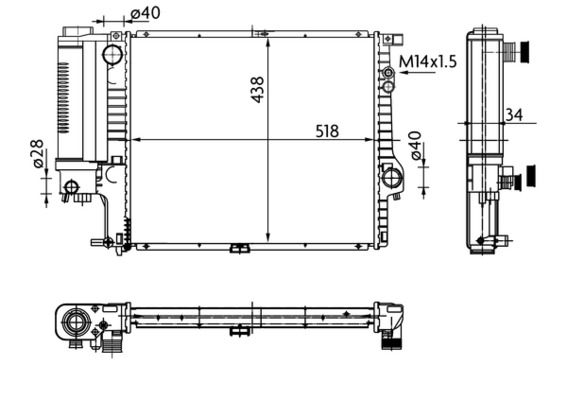 CR251000S, Radiator, engine cooling, Cooler, MAHLE, 005M58, 0102.3101, 051070N, 06002201, 1427153, 18753, 359000300630, 376711-244, 58247, 60607A, 734301, BW2122, DRM05043, KBW122, 1427154, 376711241, BW2201, RA0050390, 1432819, 8MK376711-241, BWA2122, RA0050580, 17111427154, 8MK376711-244, BWA2201, 17101432819, 17111427153, 17111740701, 17111742153, 17111742154