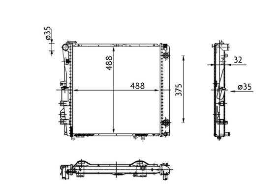 CR339000S, Chladič, chlazení motoru, Chladič, Chladič motoru, MAHLE, 0106.2068, 02.40.144, 100558, 121640N, 1265004003, 30002086, 350213540000, 376713-294, 504258, 52641, 62682A, 819381, DRM17052, KMS086, RA0170190, 100559, 1265004103, 376713291, BM540, DRM17053, MS2086, RA0170530, 1265005103, 8MK376713-291, MSA2086, A1265004003, A1265004103, A1265005103