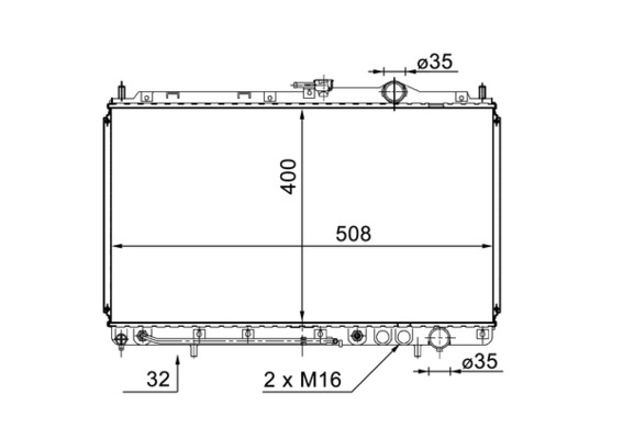 Kühler, Motorkühlung - CR1570000S MAHLE - 16400-35360, 376775744, 69469