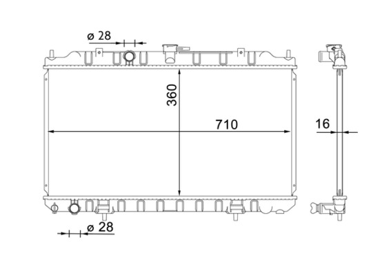 CR1702000S, Chladič, chlazení motoru, Chladič, Chladič motoru, MAHLE, 070125N, 214104M403, 68740