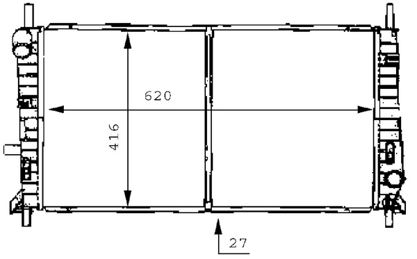 Kühler, Motorkühlung - CR155000S MAHLE - 0105.2051, 090710N, 1029616