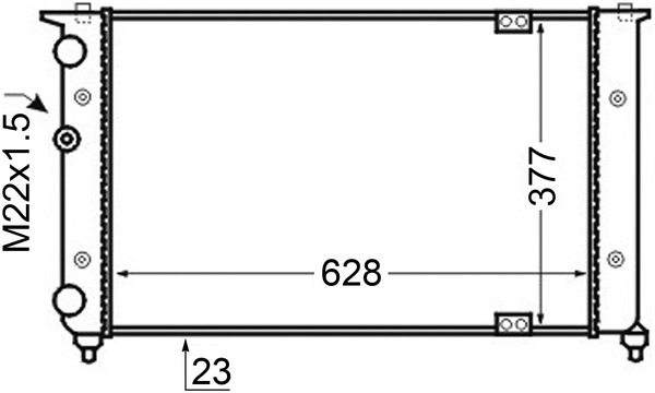 CR134000S, Kühler, Motorkühlung, Kühler, MAHLE, 0112.3005, 025M19, 131063, 240080N, 376705561, 58002156, 58135, 673001, 6K0121253AC, 731728, KVW156, ST027R008, 67300A, 8MK376705-561, VN2156, VW2156, VWA2156