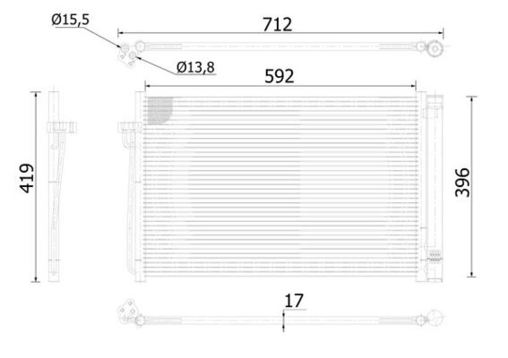 AC344000S, Condenser, air conditioning, Air-conditioning various, MAHLE, 115229, 2282939, 350203475000, 351301-324, 35537, 6005267, 817850, 94679, AC864344, BM046C001, BW5267, DCN05018, F4-AC1006, TSP0225512, V20-62-1011, 350203704000, 351301321, 64502282939, BWA5267, 64508379885, 8FC351301-321, BWA5267D, 64509122825, 64509122858, 8379885, 9122825