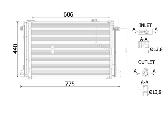 AC786000S, Kondensator, Klimaanlage, Klimaanlage verschiedene, MAHLE, 0240290, 0806.2083, 105255, 122026N, 169937, 2045000254, 30005450, 343030, 350203755000, 351343-271, 35793, 43340, 814044, 888-0400430, 940035, A2045000254, DCN17005, F443340, MS5450, RA7170740, TSP0225672, V30-62-1038, 2045000654, 351343-274, A2045000654, DCN17035, MSA5450, 351307651, 8FC351307-651, 8FC351343-271