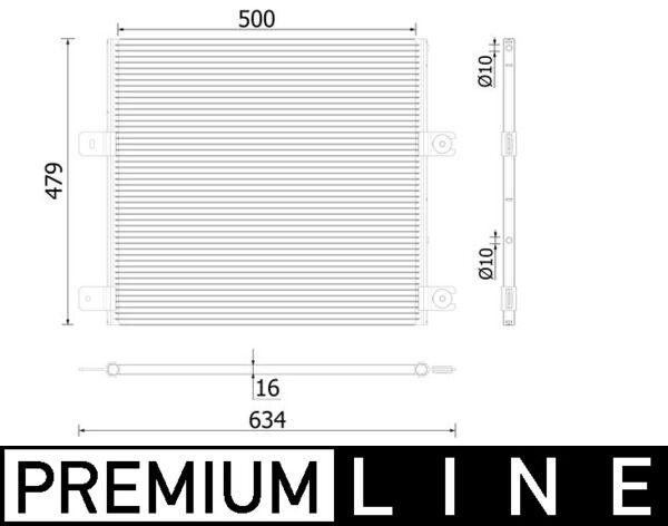 AC75000P, Kondensator, Klimaanlage, Klimaanlage verschiedene, MAHLE, 107698, 21675287, 351008661, 940494, RE5124