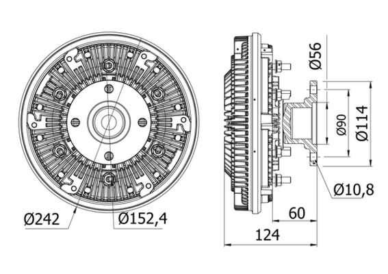 Kupplung, Kühlerlüfter - CFC32000S MAHLE - 12142340002, 21353, 268270N