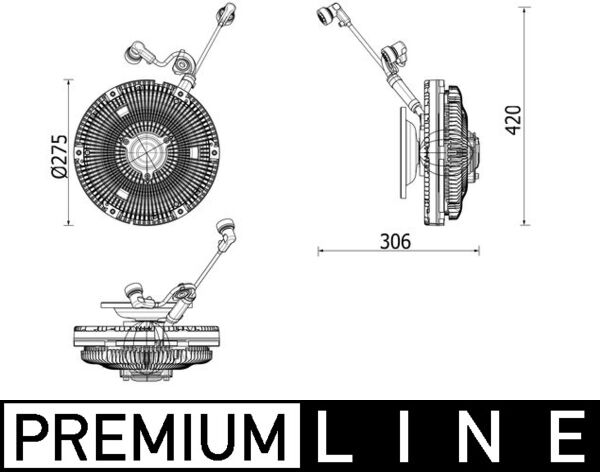 Clutch, radiator fan - CFC259000P MAHLE - 376912561, 46110, 5422001222