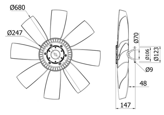 CFF434000S, Lüfter, Motorkühlung, Kühler, MAHLE, 1368064, 278034N, 35014, 35549, 376731334, 42329, 49079, 76857, SCF037, WG1720799, 1423891, 278120N, 49821, WG1721067, 278120T, WG1835524