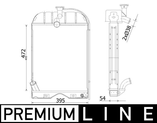 Chladič, chlazení motoru - CR2299000P MAHLE - 0015217U91M, 155100, 376914071