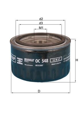 Olejový filtr - OC548 MAHLE - 2346000, 55189961, FO272