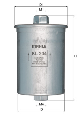 Fuel filter - KL204 MAHLE - 0060506968, 0450905087, 09328519