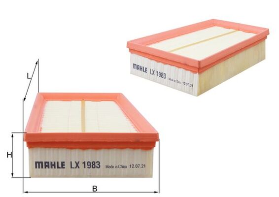 Air Filter - LX1983 MAHLE - 16500JD200, 165466131R, 16546JD20A