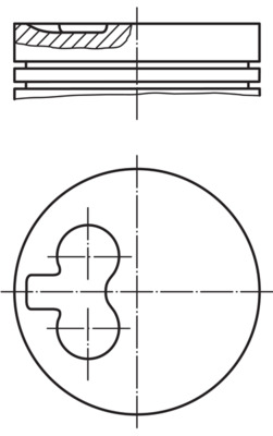 0395400, Kolben, Kolben komplett mit Ringen und Bolzen, MAHLE, 1759838, 92791600