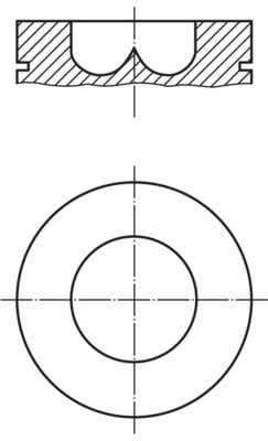 0096100, Kolben, Kolben komplett mit Ringen und Bolzen, MAHLE, 1908745, 1902053, 1930150, 21232601, 8778190030, 8783630002