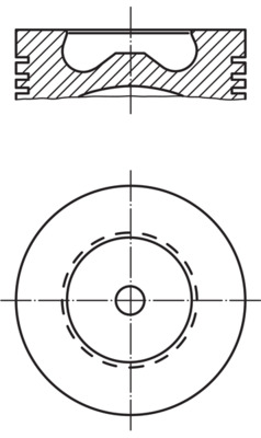 0158101, Piston, Complete piston with rings and pin, MAHLE, 1376492, 40830610, 6C1Q-6K100-CBB