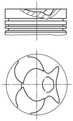 0024902, Kolben, Kolben komplett mit Ringen und Bolzen, MAHLE, 09113C200109150, 93444620, 09113C20019151, 8717670800