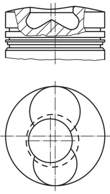 0993901, Piston, Complete piston with rings and pin, MAHLE, 02239090, 92815610, 02239182, 04153953, 04154894, 2239090, 2239182, 4153953, 4154894