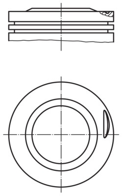 0022500, Piston, Complete piston with rings and pin, MAHLE, 1020302637, 1020303238, 1020303638, 1020305738, 1020306138, 1020309918, 1020371704, A1020302637, A1020303238, A1020303638, A1020305738, A1020306138, A1020309918, A1020371704, 08941B502208900, 91912600