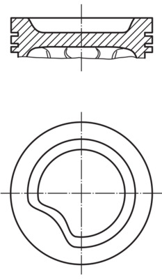0110611, Piston, Complete piston with rings and pin, MAHLE, 87-307107-20