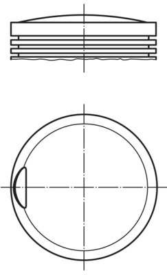 0022800, Píst, Kompletní píst - včetně kroužků a čepu, Píst komp., MAHLE, 1020304038, 1020306538, 1020372104, A1020304038, A1020306538, A1020372104, 80102200, 91820600