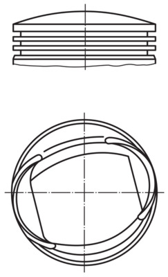 0136102, Piston, Complete piston with rings and pin, MAHLE, 6166690, 8770818050, 90204620, 86SM6102NB, 8783780702