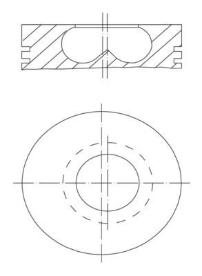 0070401, Kolben, Kolben komplett mit Ringen und Bolzen, MAHLE, 0000002991861, 8742500800, 94327730, 2991861, 94327630