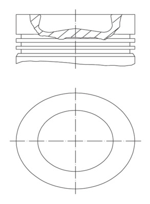 0031600, Kolben, Kolben komplett mit Ringen und Bolzen, MAHLE, 9060300517, 9060301217, 9060301617, 9060303217, 9060303617, 9060374001, A9060300517, A9060301217, A9060301617, A9060303217, A9060303617, A9060374001, 8728930000, 94501600, 94705600