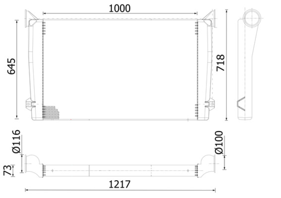 Ladeluftkühler - CI395000P MAHLE - 0706.3501, 137020N, 236900