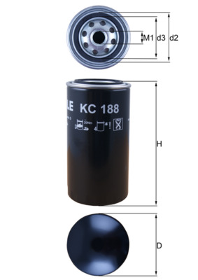 Kraftstofffilter - KC188 MAHLE - 0000002992241, 003230164500, 08925900A