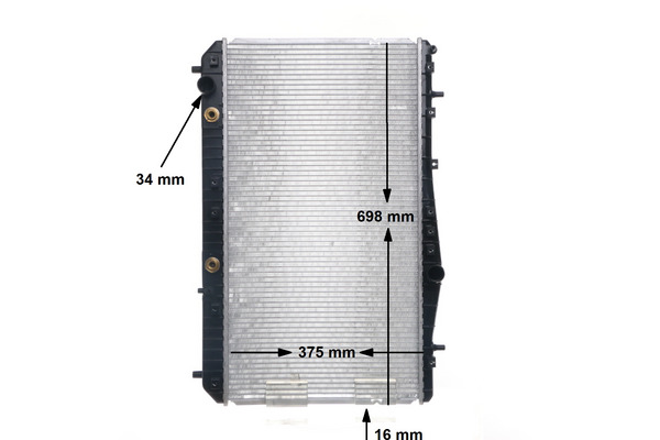 CR1308000S, Kühler, Motorkühlung, Kühler, MAHLE, 01313020, 103651, 107018, 355400, 376762621, 42495952, 53385, 61665, 735266, 81002053, 96271475, DWA2053, 107018/A, 8MK376762-621, P96271475, 96813423