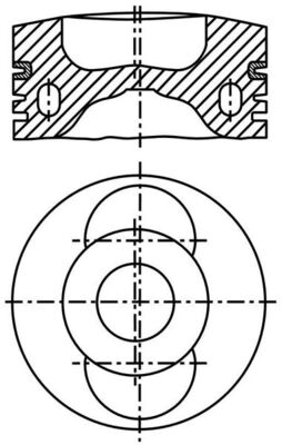 0999200, Píst, Kompletní píst - včetně kroužků a čepu, Píst komp., MAHLE, 04158391, 04232423, 04232103, 10214950110200, 90669600, 91293600