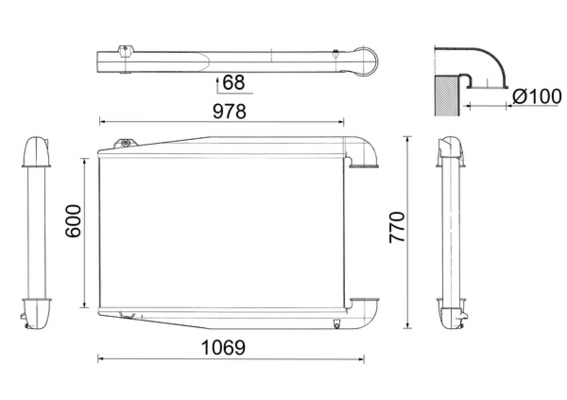 CI396000P, Chladič turba, Chladič, Chladič turbodmychadla, MAHLE, 0706.3502, 137004N, 19403, 376792011, 404984, 4.65705, 6285003400, 818774, ME4241, WG1723796, 30230, 6285004600, 7063502, WG1734319, 6285011599, WG1794113, A6285003400, A6285004600, A6285011599